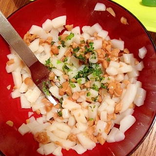 離乳食☆納豆と青海苔和えのうどん